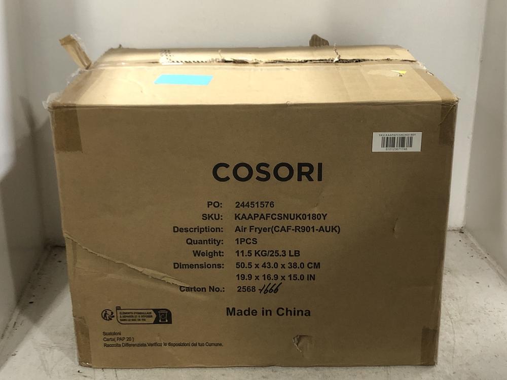 Lot 147  
            Chesterfield SR45 - Parcel Delivery Only 

                
COSORI AIR FRYER CAF-R901-AUK (LOCATION: G4)