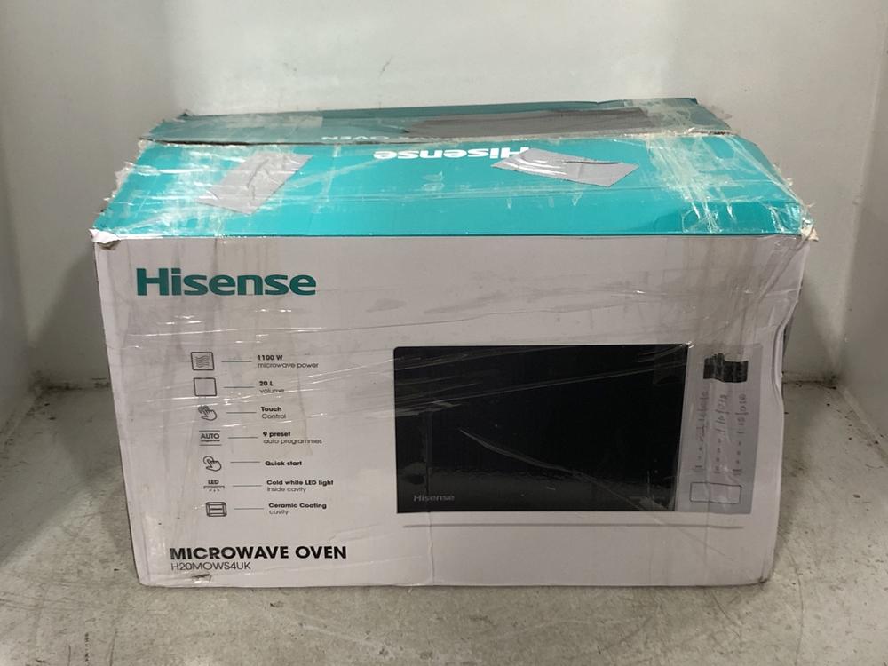 Lot 150  
            Chesterfield SR45 - Parcel Delivery Only 

                
HISENSE MICROWAVE OVEN H20MOWS4UK (LOCATION: G4)