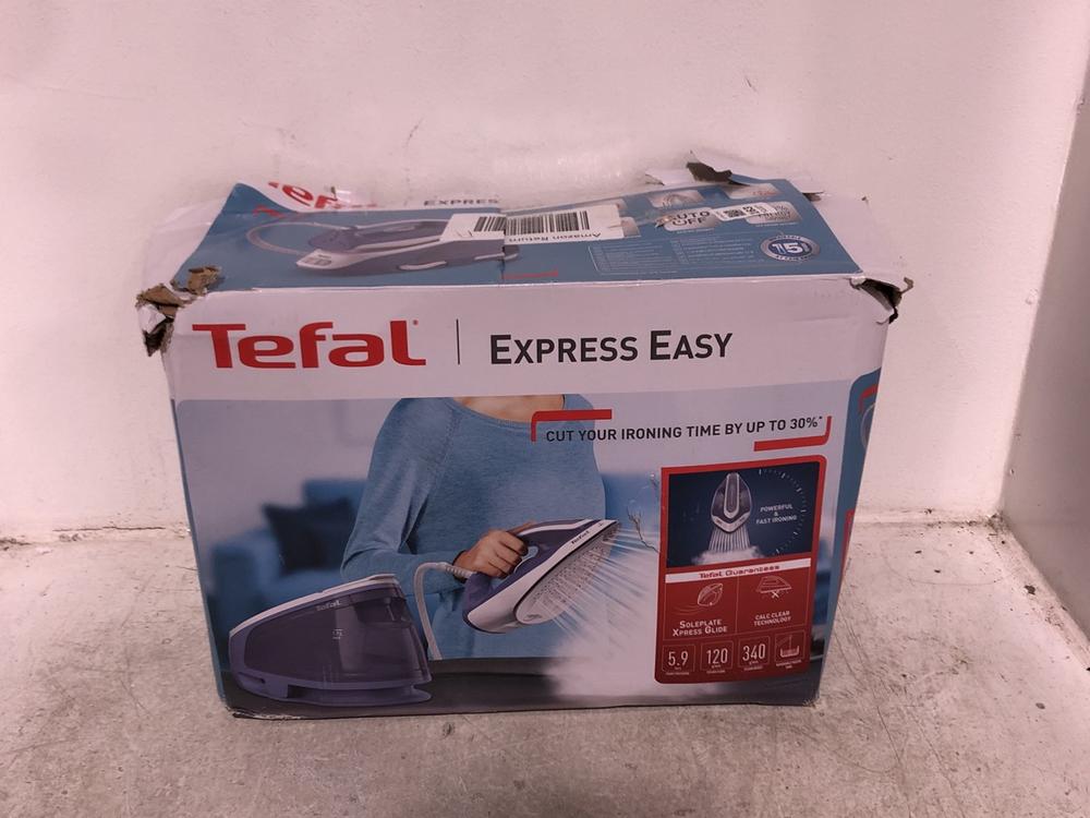 Lot 163  
            Chesterfield SR45 - Parcel Delivery Only 

                
TEFAL EXPRESS EASY IRON AND STEAMER (LOCATION: G5)