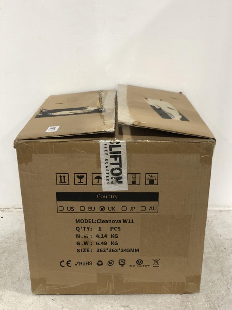 Lot 173  
            Chesterfield SR45 - Parcel Delivery Only 

                
CLEANOVA W11 ROBOT VACUUM CLEANER ORIGINAL RRP £324 (LOCATION: G5)