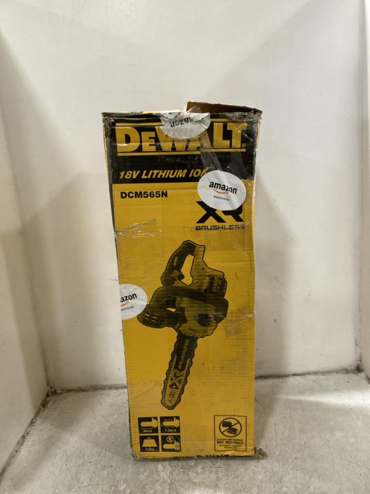 Lot 207  
            Chesterfield SR45 - Parcel Delivery Only 

                
DEWALT 18V XR BRUSHLESS CHAINSAW DCM565N (LOCATION: G7)