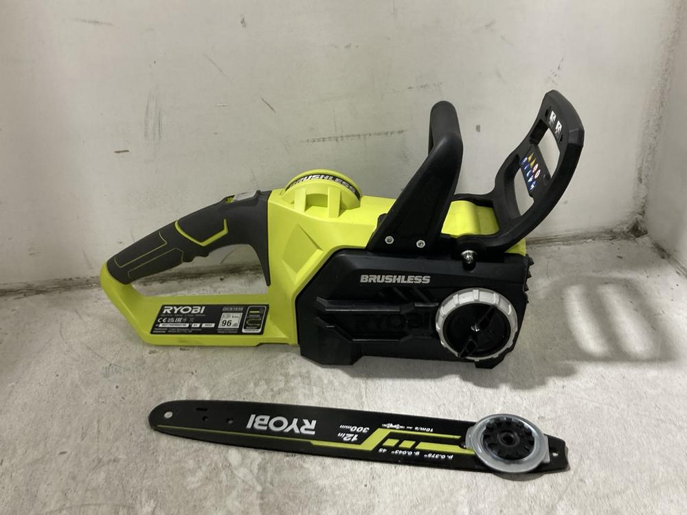 Lot 210  
            Chesterfield SR45 - Parcel Delivery Only 

                
RYOBI 18V CORDLESS CHAINSAW ORIGINAL RRP £130 (LOCATION: G7) 18 + PROOF OF ID