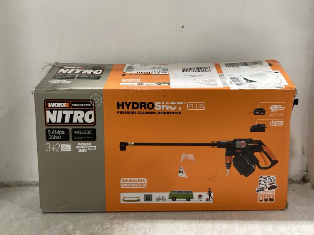 Lot 211  
            Chesterfield SR45 - Parcel Delivery Only 

                
WORX HYDROSHOT PRESSURE CLEANING REINVENTED (LOCATION: G7)