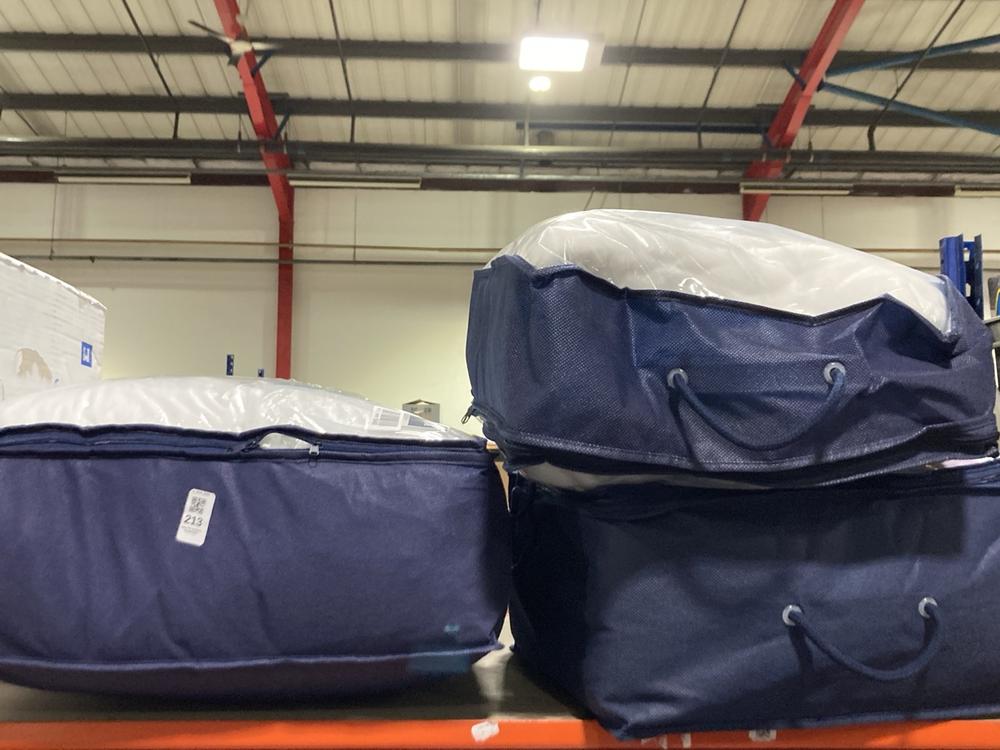 Lot 213  
            Chesterfield SR45 - Parcel Delivery Only 

                
3X ASSORTED BEDDING TO INCLUDE SILENT NIGHT COMFORT CONTROL TEDDY FLEECE ELECTRIC...