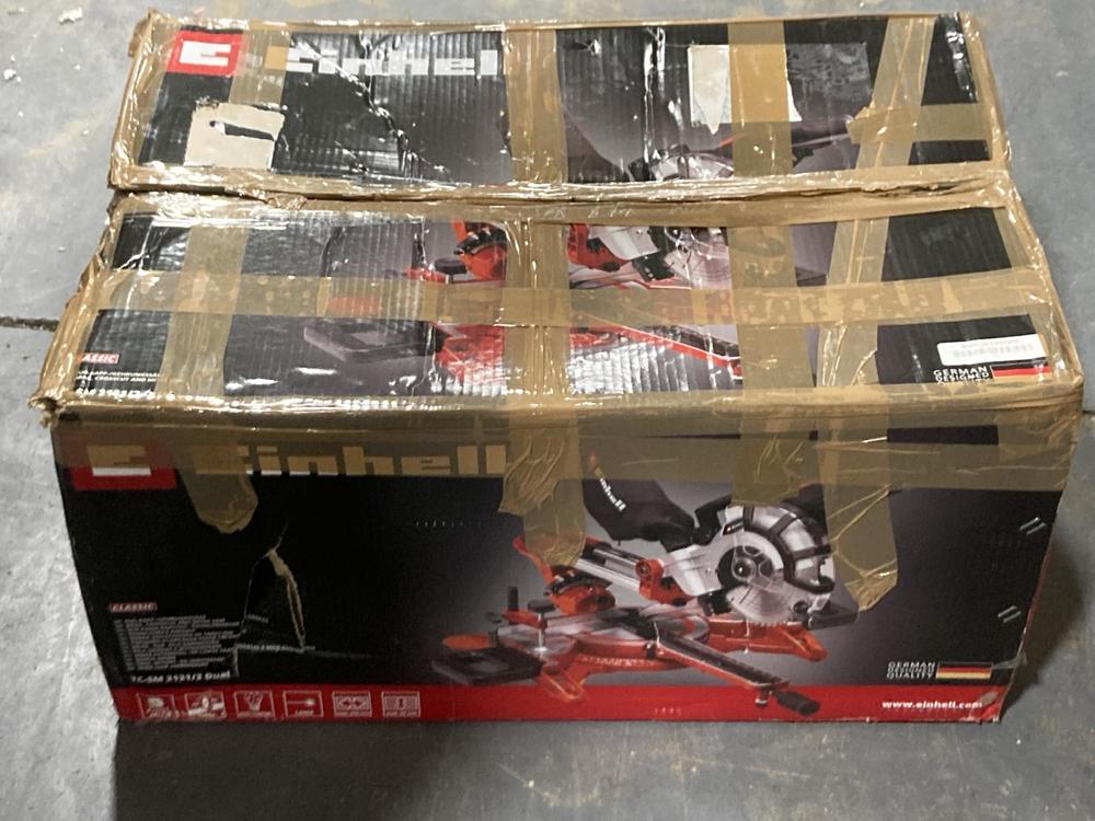 Lot 215  
            Chesterfield SR45 - Parcel Delivery Only 

                
EINHELL CLASSIC DRAG, CROSSCUT AND MITRE SAW (LOCATION: G7)
