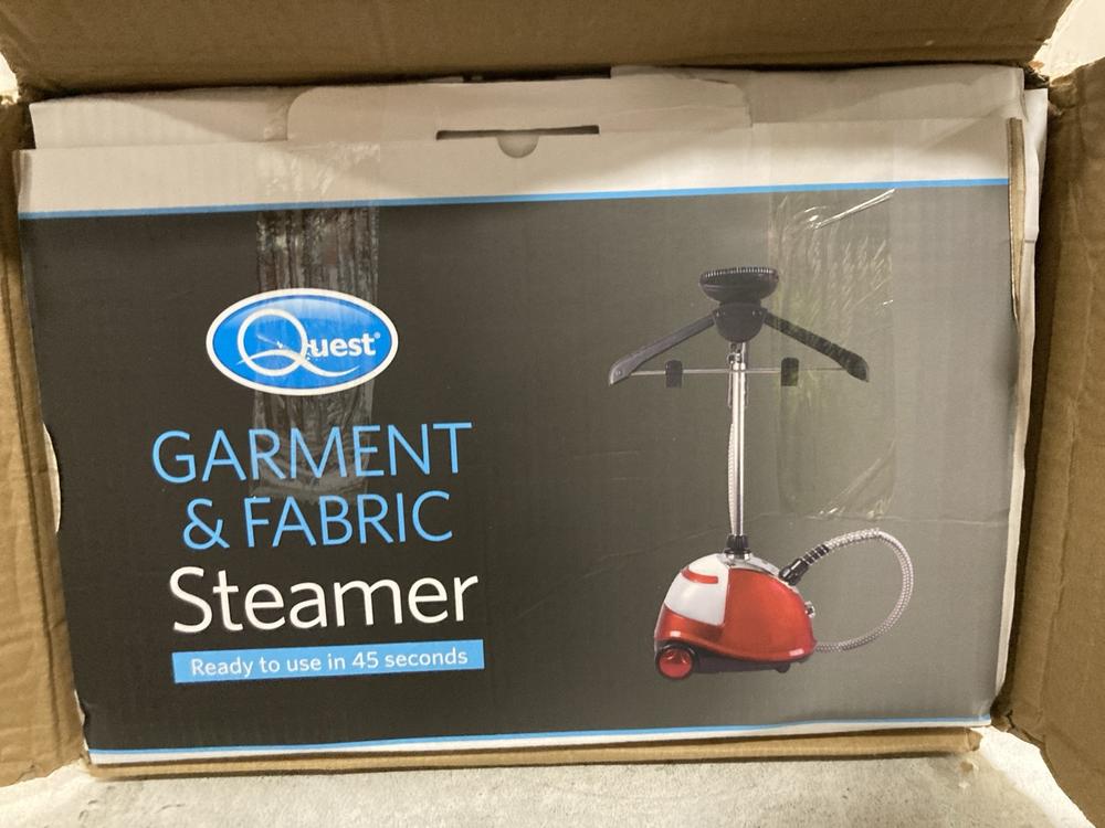 Lot 247  
            Chesterfield SR45 - Parcel Delivery Only 

                
QUEST GARMENT & FABRIC STEAMER (LOCATION: G8)