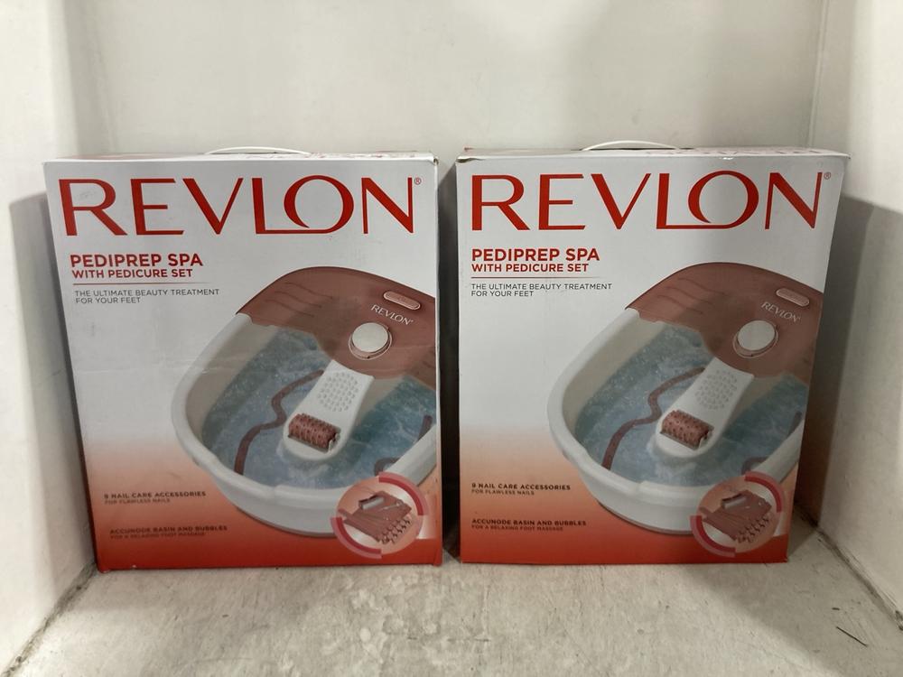 Lot 263  
            Chesterfield SR45 - Parcel Delivery Only 

                
2X REVLON PEDIPREP SPA WITH PEDICURE SET (LOCATION: G9)
