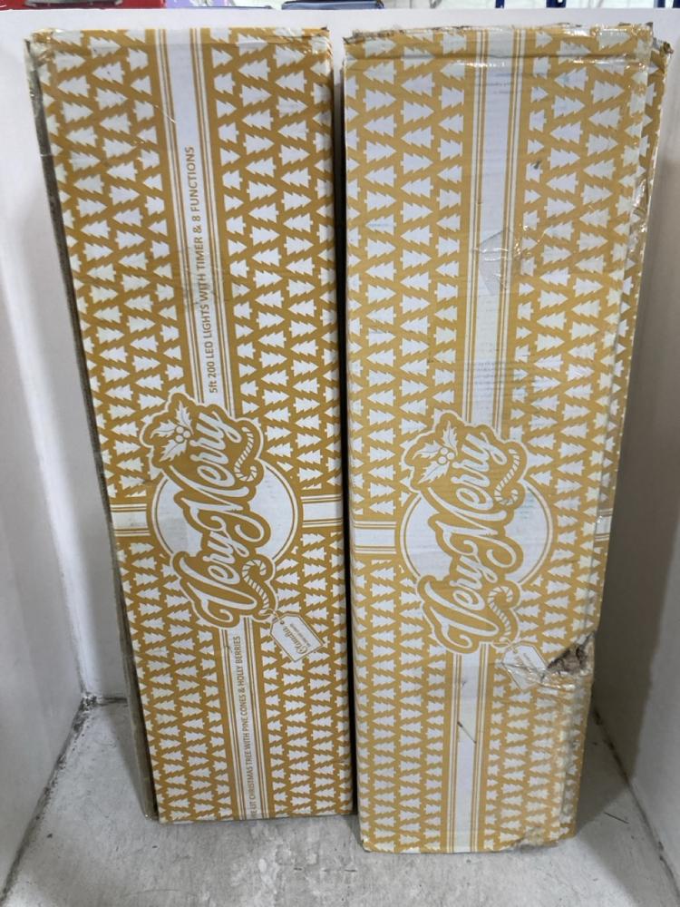 Lot 278  
            Chesterfield SR45 - Parcel Delivery Only 

                
VERY MERRY PRE-LIT CHRISTMAS TREE WITH PINE CONES & HOLLY BERRIES (LOCATION: G9)