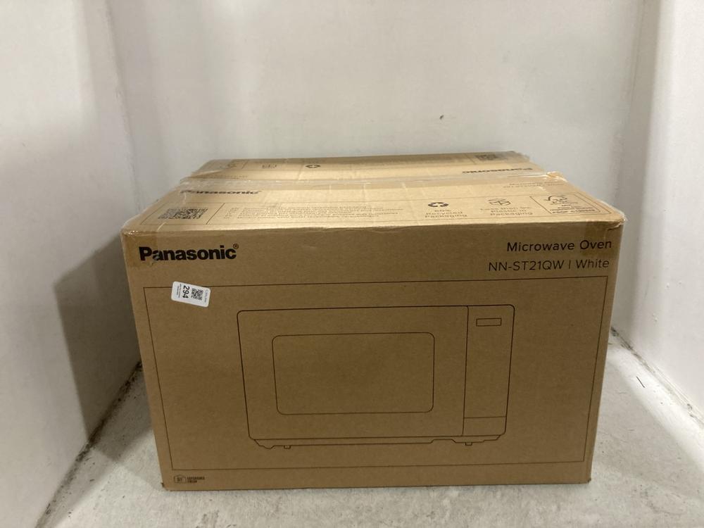Lot 294  
            Chesterfield SR45 - Parcel Delivery Only 

                
PANASONIC MICROWAVE OVEN NN-ST21QW WHITE (LOCATION: G10)