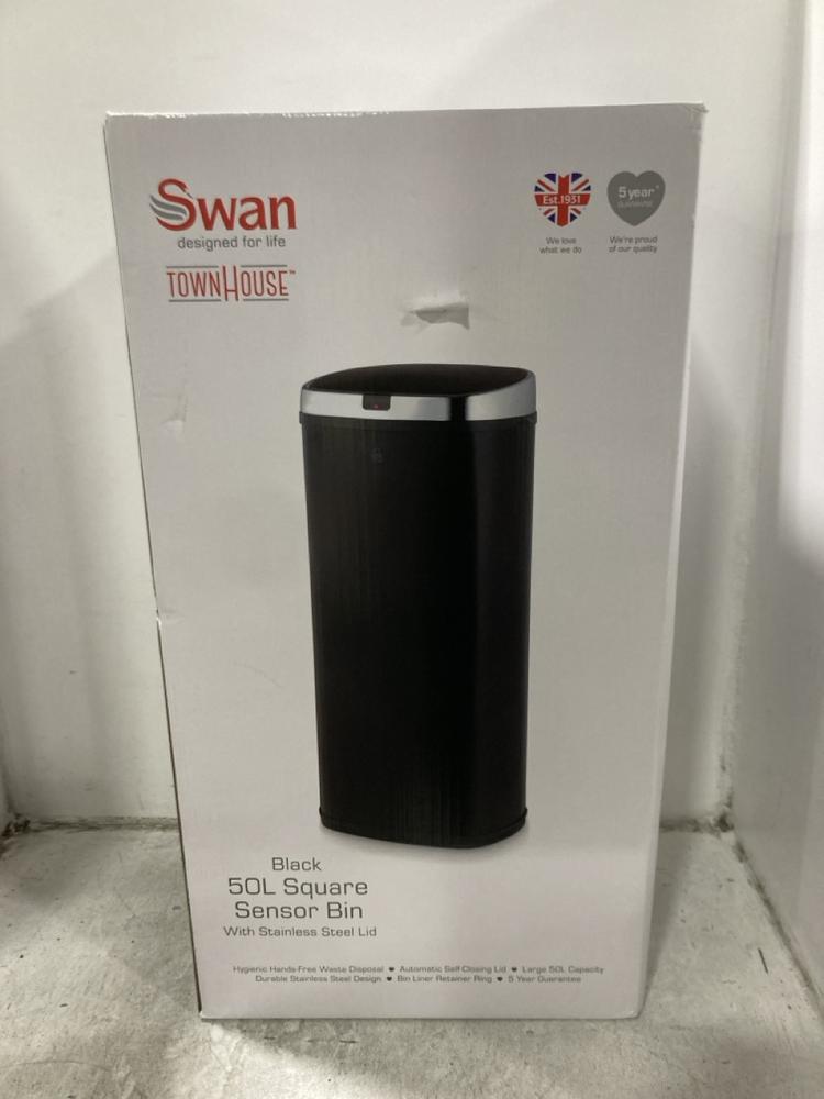 Lot 301  
            Chesterfield SR45 - Parcel Delivery Only 

                
SWAN 50L SQUARE SENSOR BIN (LOCATION: G10)