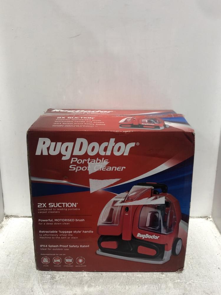 Lot 30  
            Chesterfield SR45 - Parcel Delivery Only 

                
RUG DOCTOR PORTABLE SPOT CLEANER ORIGINAL RRP £125 (LOCATION: L14)
