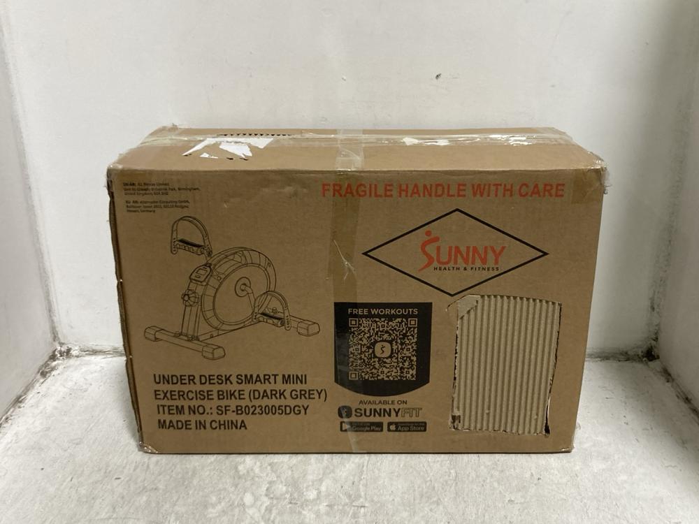 Lot 313  
            Chesterfield SR45 - Parcel Delivery Only 

                
SUNNY UNDER DESK SMART MINI EXERCISE BIKE (LOCATION: H1)