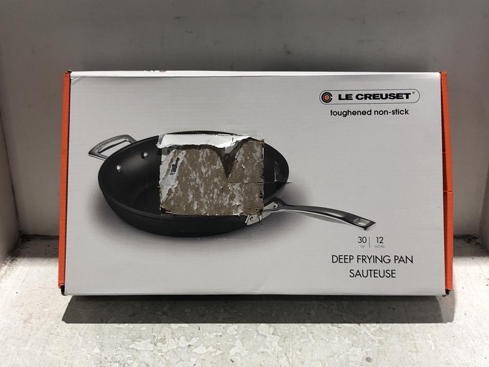 Lot 33  
            Chesterfield SR45 - Parcel Delivery Only 

                
LE CREUSET DEEP FRYING PAN 30CM (LOCATION: L15)