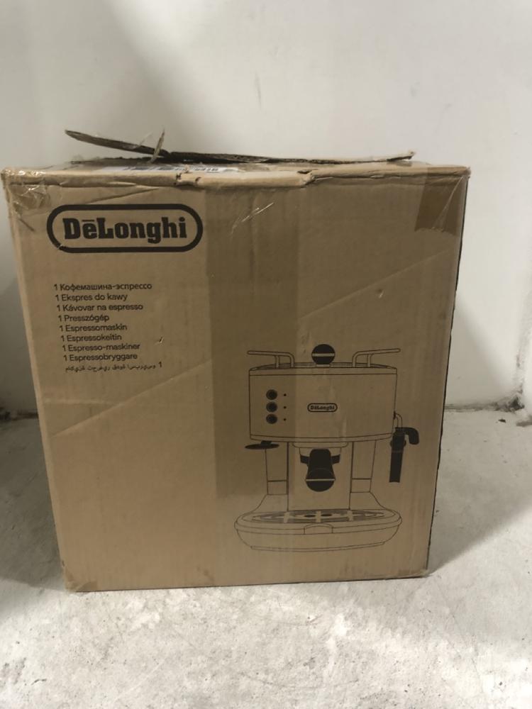 Lot 344  
            Chesterfield SR45 - Parcel Delivery Only 

                
DELONGHI EC0V3O11.BG ESPRESSO COFFEE MAKER (LOCATION: H2)