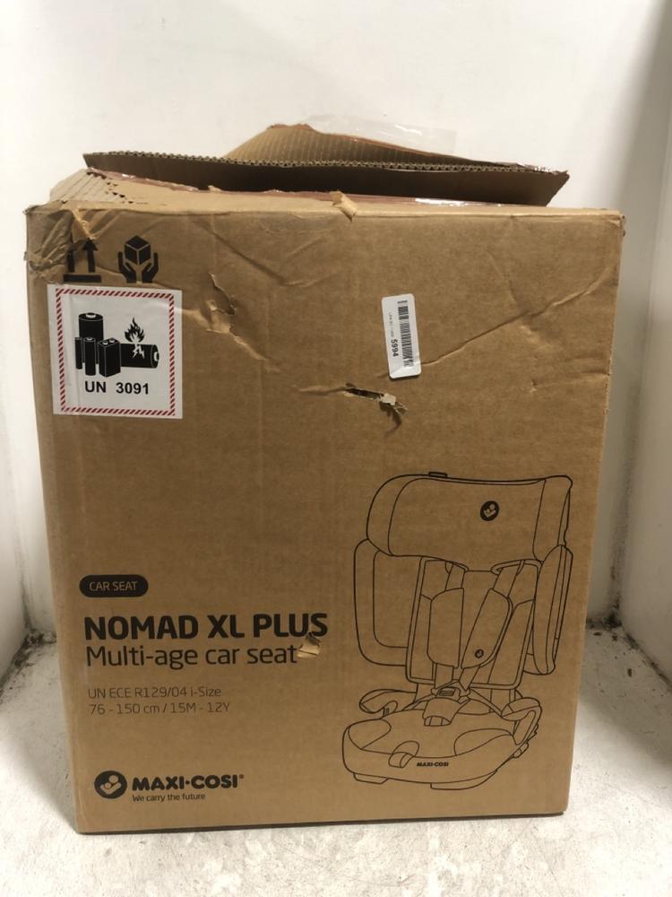 Lot 394  
            Chesterfield SR45 - Parcel Delivery Only 

                
MAXI-COSI NOMAD XL PLUS CAR SEAT IN BLACK (LOCATION: H4)