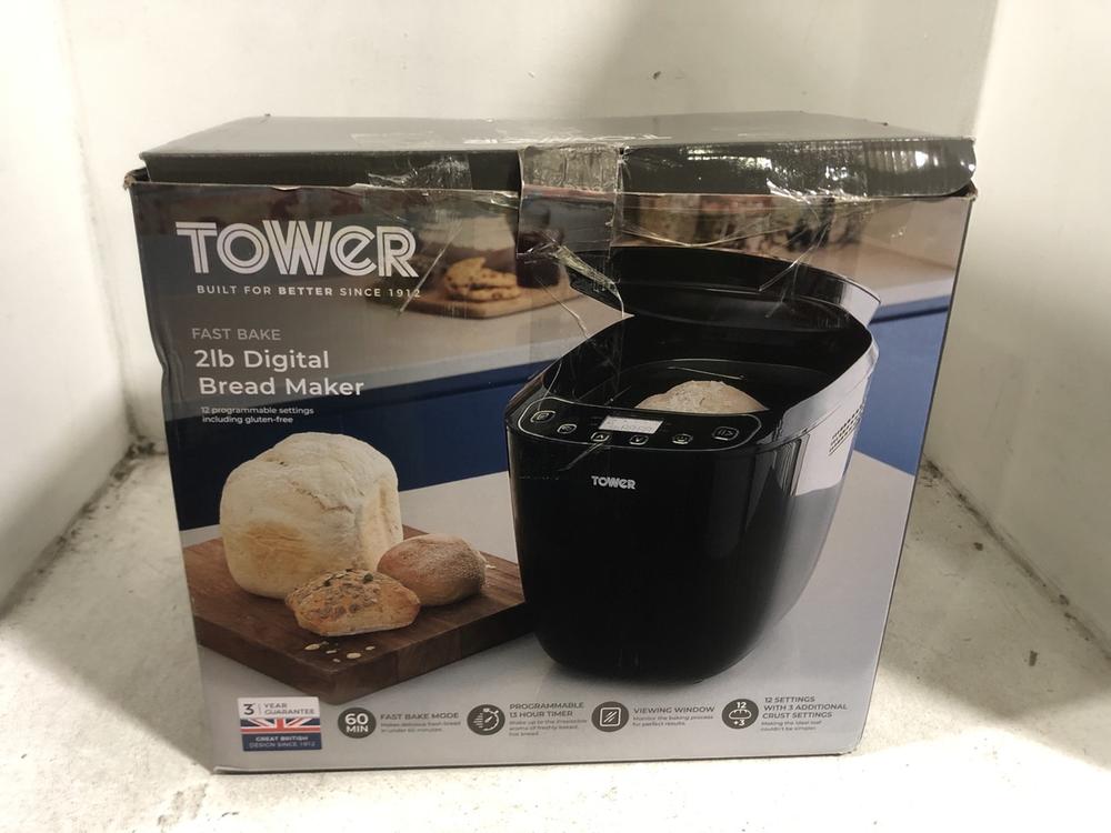 Lot 412  
            Chesterfield SR45 - Parcel Delivery Only 

                
TOWER 21B DIGITAL BREAD MAKER (LOCATION: H5)