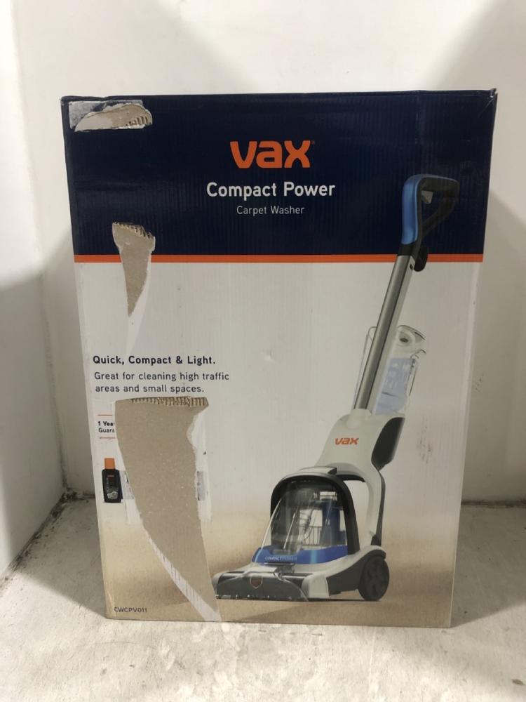 Lot 425  
            Chesterfield SR45 - Parcel Delivery Only 

                
VAX COMPACT POWER CARPET WASHER (LOCATION: H5)
