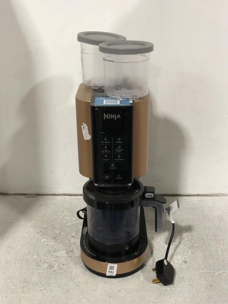 Lot 441  
            Chesterfield SR45 - Parcel Delivery Only 

                
NINJA ICE CREAM MAKER ORIGINAL RRP-£179 (LOCATION: H6)