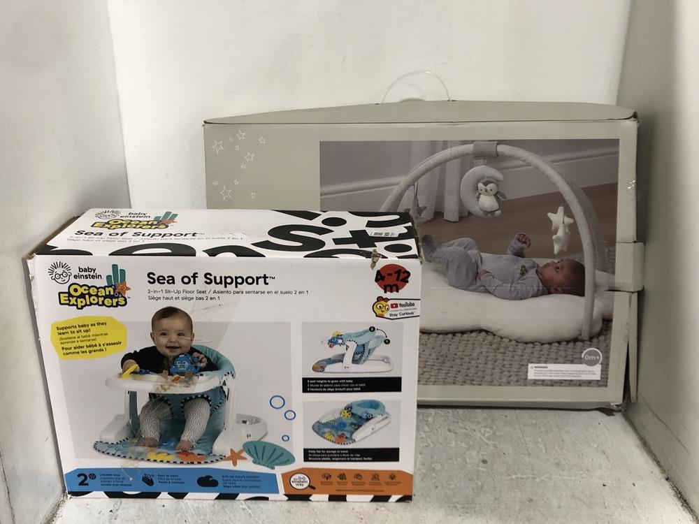 Lot 455  
            Chesterfield SR45 - Parcel Delivery Only 

                
WISH UPON A CLOUD PLAYMAT AND GYM TO INCLUDE BABY EINSTEIN OCEAN EXPLORERS SEA OF...