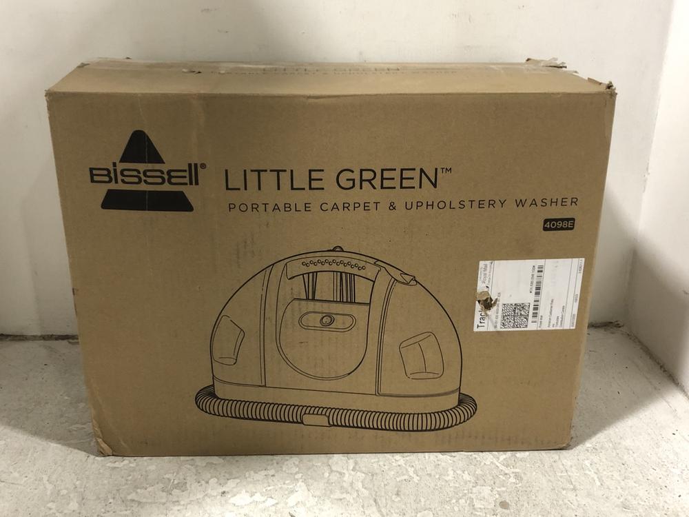 Lot 464  
            Chesterfield SR45 - Parcel Delivery Only 

                
BISSELL LITTLE GREEN PORTABLE CARPET AND UPHOLSTERY CLEANER (LOCATION: H7)