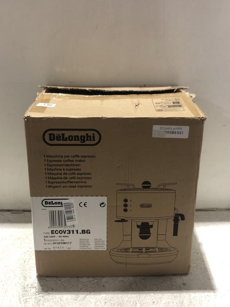 Lot 46  
            Chesterfield SR45 - Parcel Delivery Only 

                
DELONGHI ECOV311.BG VINTAGE ESPRESSO MAKER ORIGINAL RRP £189 (LOCATION: L15)