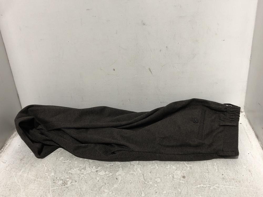 Lot 482  
            Chesterfield SR45 - Parcel Delivery Only 

                
PLEATED WIDE TROUSERS HOUNDSTOOTH 38 DARK BROWN UK SIZE L (LOCATION: H8)