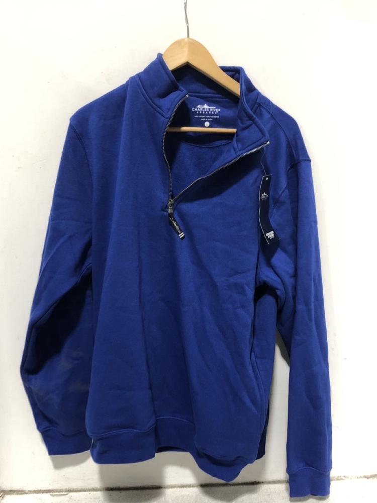 Lot 490  
            Chesterfield SR45 - Parcel Delivery Only 

                
CHARLES RIVER CROSSWIND QUARTER ZIP SWEATSHIRT UNISEX IN ROYAL SIZE S (LOCATION: H8)