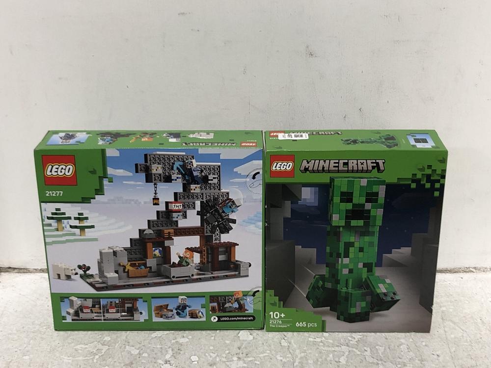 Lot 497  
            Chesterfield SR45 - Parcel Delivery Only 

                
LEGO 21276 MINECRAFT THE CREEPER TO INCLUDE LEGO 21277 MINECRAFT THE PICKAXE MINE...