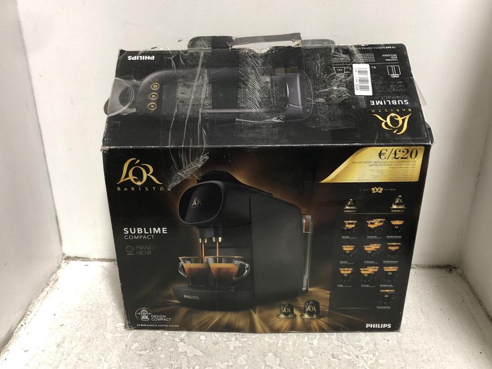 Lot 516  
            Chesterfield SR45 - Parcel Delivery Only 

                
LOR BARISTA SUBLIME COMPACT ESPRESSO MACHINE (LOCATION: H9)