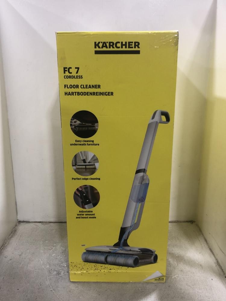 Lot 525  
            Chesterfield SR45 - Parcel Delivery Only 

                
KARCHER FC 7 FLOOR CLEANER ORIGINAL RRP £230 (LOCATION: H9)