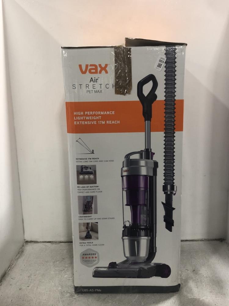 Lot 530  
            Chesterfield SR45 - Parcel Delivery Only 

                
VAX AIR STRETCH PET MAX VACUUM CLEANER (LOCATION: H9)
