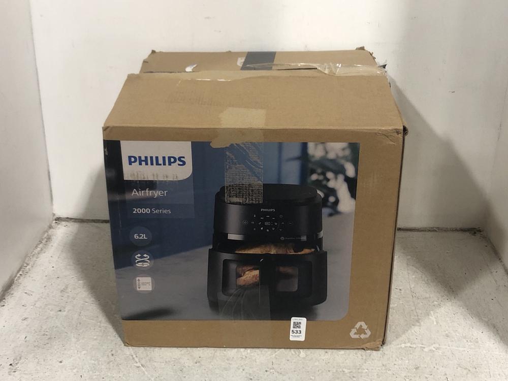 Lot 533  
            Chesterfield SR45 - Parcel Delivery Only 

                
PHILIPS AIRFRYER 2000 SERIES (LOCATION: H10)