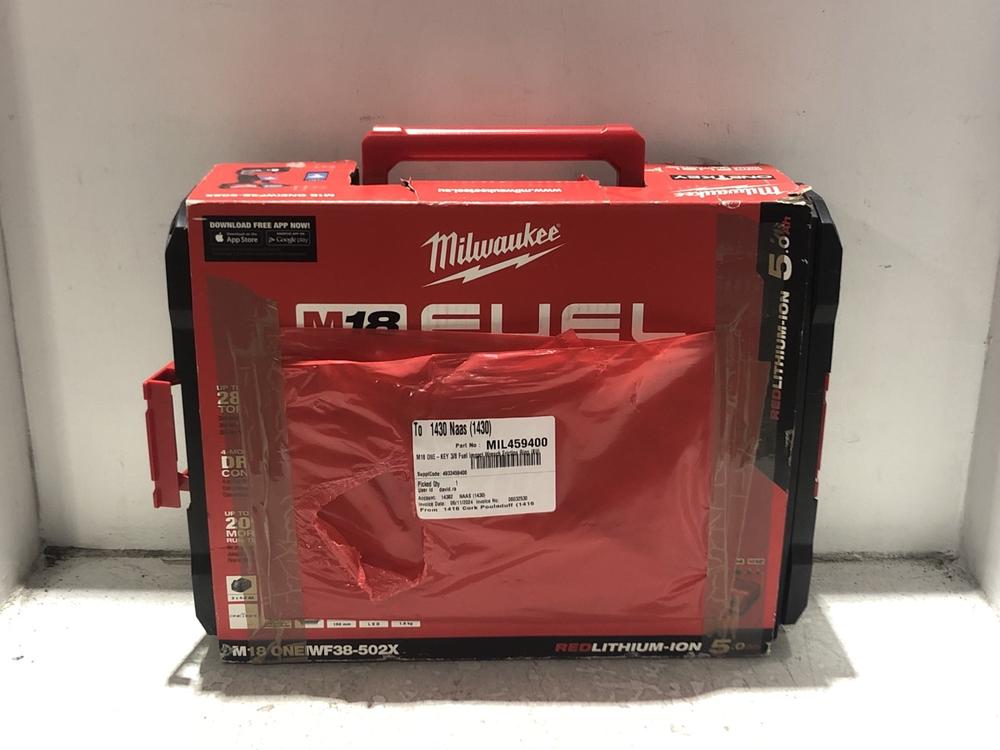 Lot 59  
            Chesterfield SR45 - Parcel Delivery Only 

                
MILWAUKEE M18 3/8 FUEL IMPACT WRENCH (LOCATION: L16)