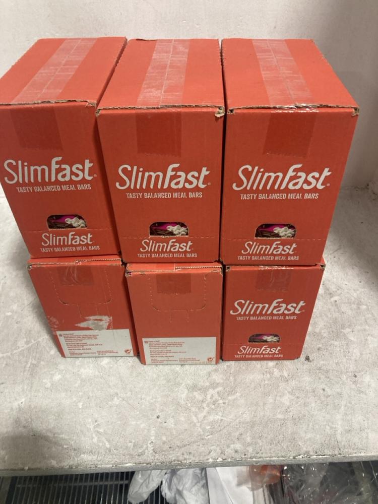 Lot 644  
            Chesterfield SR45 - Parcel Delivery Only 

                
8X SLIM FAST TASTY BALANCED MEAL BARS ROCKY ROAD 4X BARS 4X PACKS PER BOX (LOCATI...