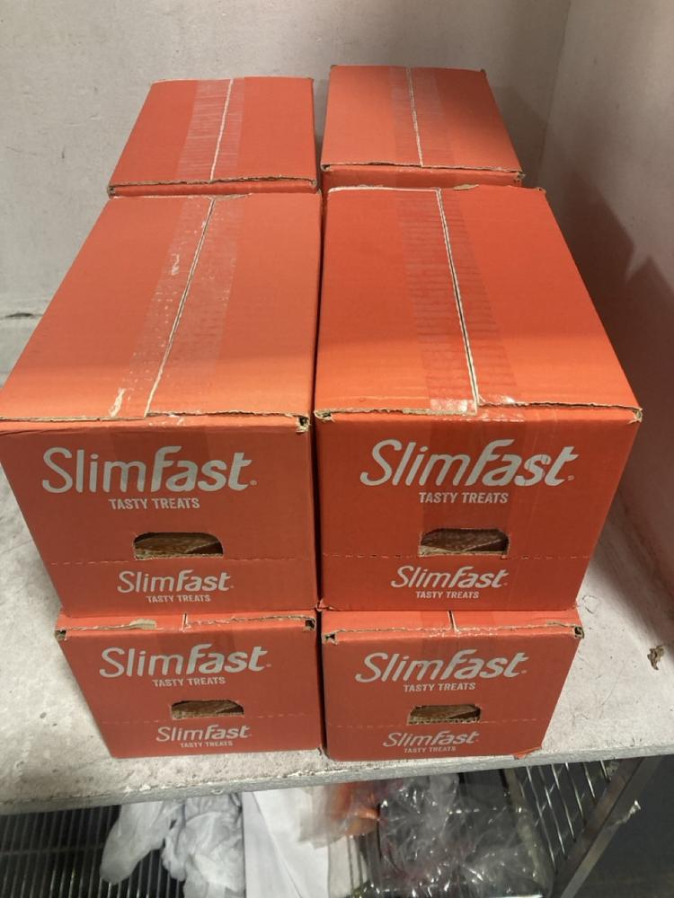 Lot 645  
            Chesterfield SR45 - Parcel Delivery Only 

                
8X SLIM FAST TASTY TREATS DOUBLE CHOCOLATE SNACK BARS 6X BARS 5X PACK PER BOX (LO...