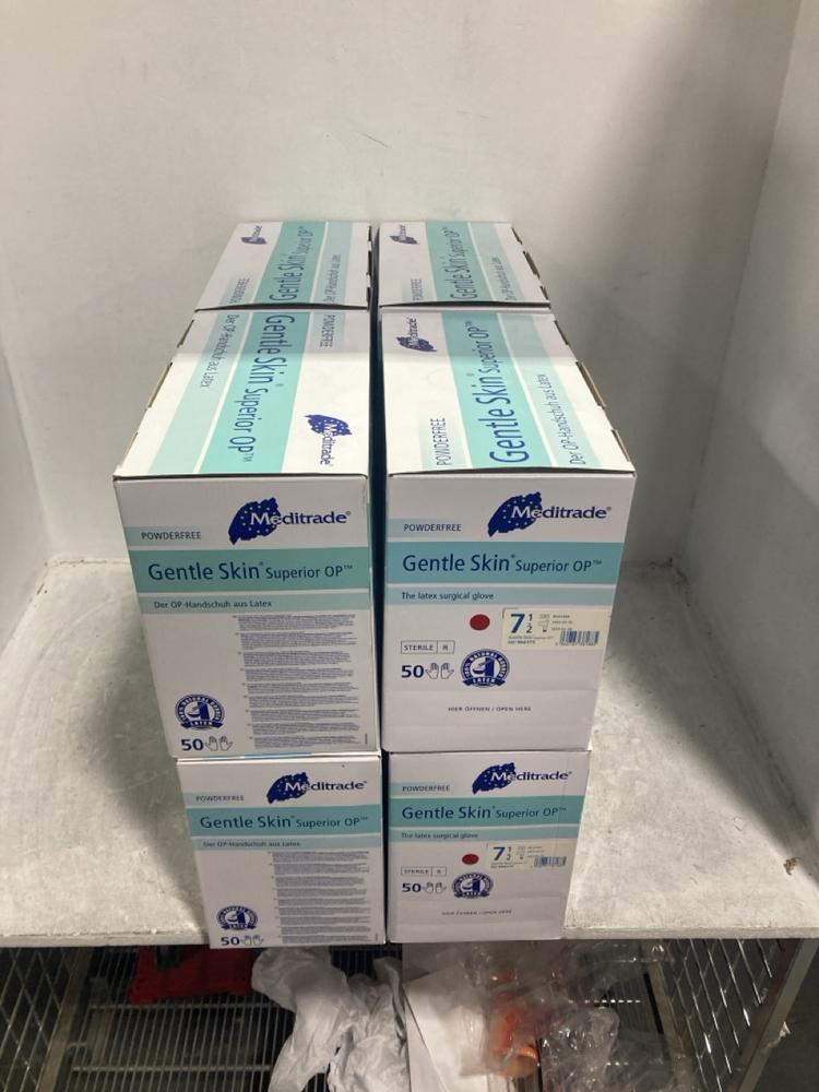 Lot 648  
            Chesterfield SR45 - Parcel Delivery Only 

                
8X 50 PAIRS MEDITRADE POWDER FREE GENTLE SKIN SUPERIOR OP LATEX SURGICAL GLOVES (...