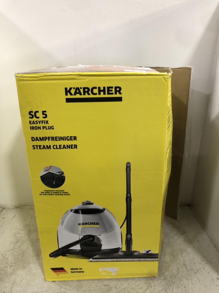 Lot 84  
            Chesterfield SR45 - Parcel Delivery Only 

                
KARCHER SC5 EASYFIX STEAM CLEANER (LOCATION: G1)