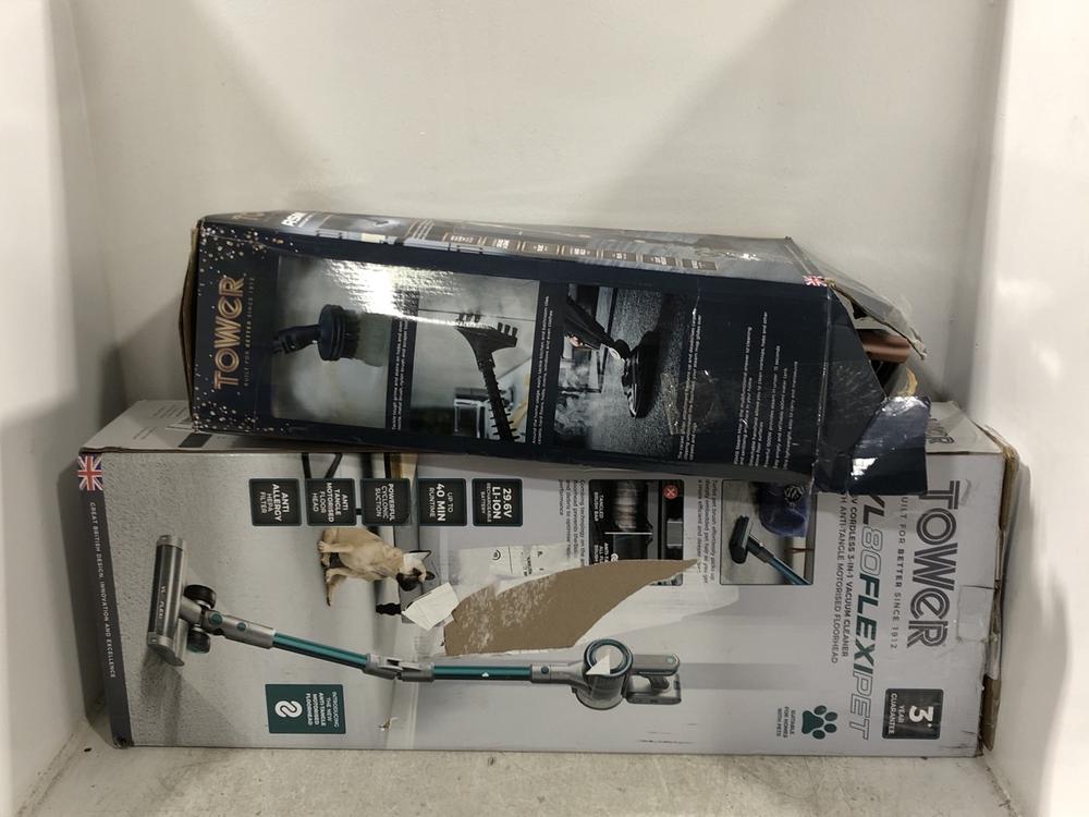 Lot 99  
            Chesterfield SR45 - Parcel Delivery Only 

                
TOWER VL80 FLEXI PET CORDLESS 3 IN 1 VACUUM TO INCLUDE TOWER RSM 16 MULTIFUNCTION...