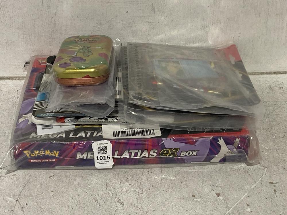 Lot 1015  
            Chesterfield SR44 - Parcel Delivery Only 

                
5 X ASSORTED POKEMON ITEMS TO INCLUDE MEGA LATIAS EX BOX (LOCATION: J4)