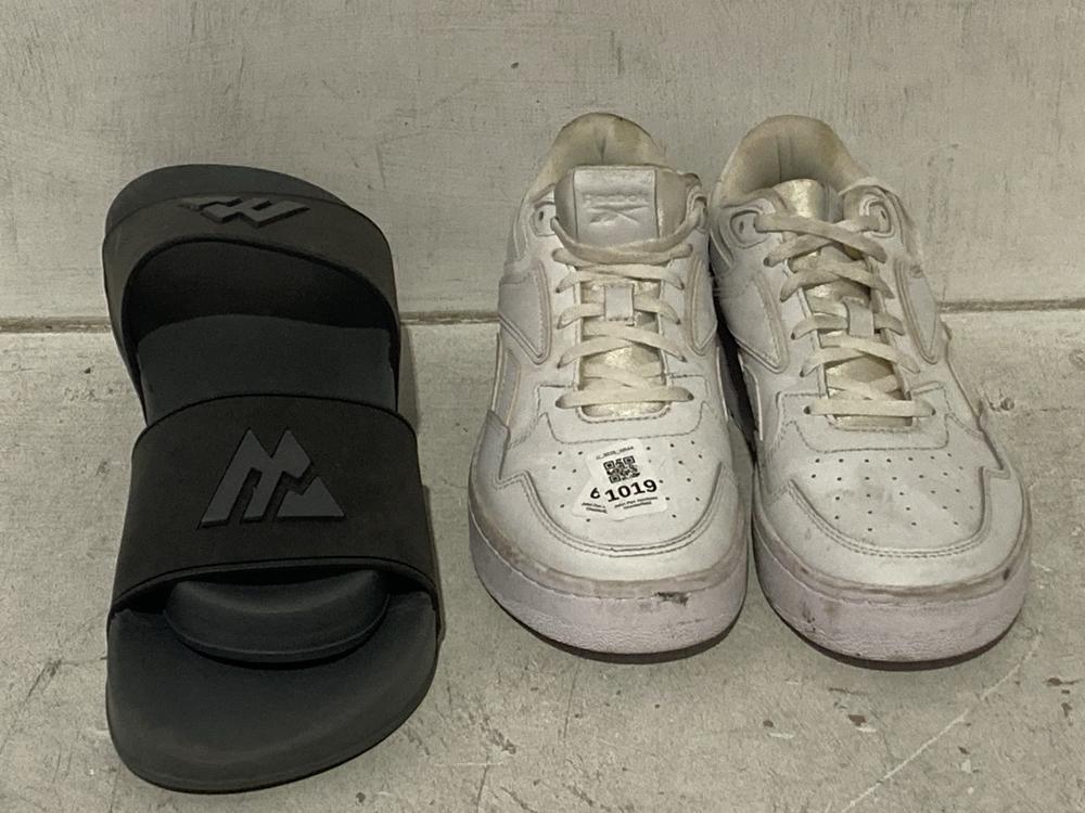 Lot 1019  
            Chesterfield SR44 - Parcel Delivery Only 

                
2 X ASSORTED FOOTWEAR TO INCLUDE REEBOK TRAINERS SIZE 6 (LOCATION: J4)