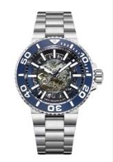 Lot 112  
            Chesterfield SR44 - Parcel Delivery Only 

                
MENS DESCHAMPS & CO AUTOMATIC WATCH – SKELETON DIAL – CERAMIC BEZEL - STAINLESS S...