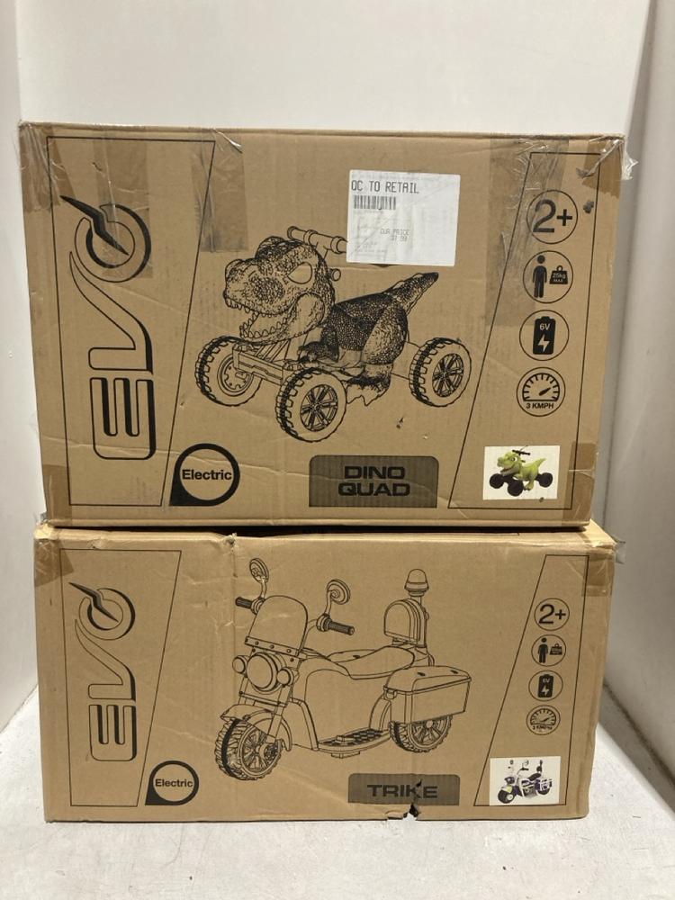 Lot 165  
            Chesterfield SR44 - Parcel Delivery Only 

                
EVO DINO BIKE TO INCLUDE EVO POLICE TRIKE (LOCATION: L12)