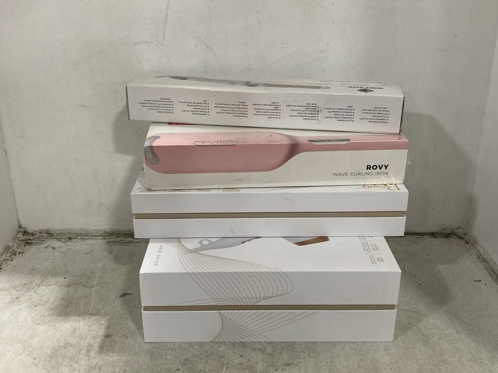 Lot 232  
            Chesterfield SR44 - Parcel Delivery Only 

                
4 X ASSORTED BEAUTY ITEMS TO INCLUDE WAVY CHIC AUTOMATIC HAIR CURLER (LOCATION: G2)