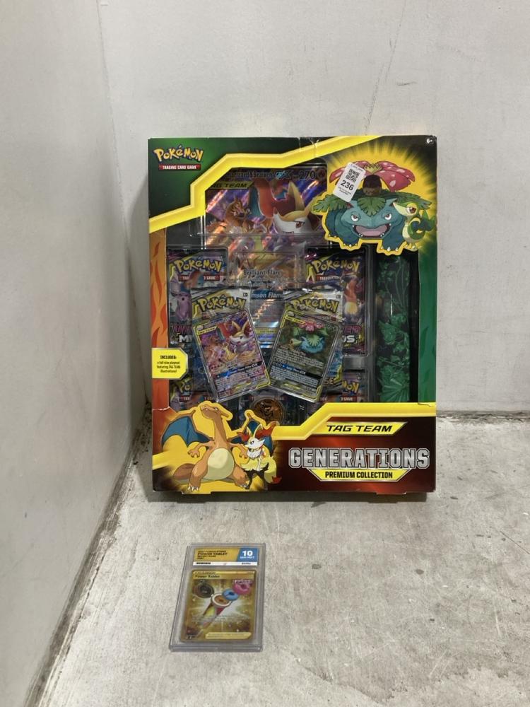 Lot 236  
            Chesterfield SR44 - Parcel Delivery Only 

                
POKEMON TRADING CARD BOX SET TO INCLUDE POKEMON TRADING CARD POWER TABLET (LOCATI...