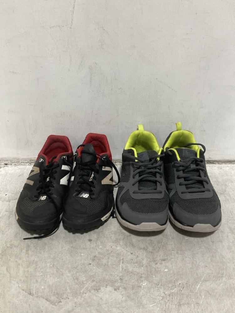 Lot 254  
            Chesterfield SR44 - Parcel Delivery Only 

                
SKECHERS RUNNING SHOES IN GREY SIZE 10 TO INCLUDE NEW BALANCE TRAINERS IN BLACK S...