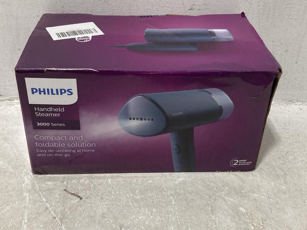 Lot 290  
            Chesterfield SR44 - Parcel Delivery Only 

                
PHILIPS HANDHELD STEAMER 3000 SERIES (LOCATION: G3)