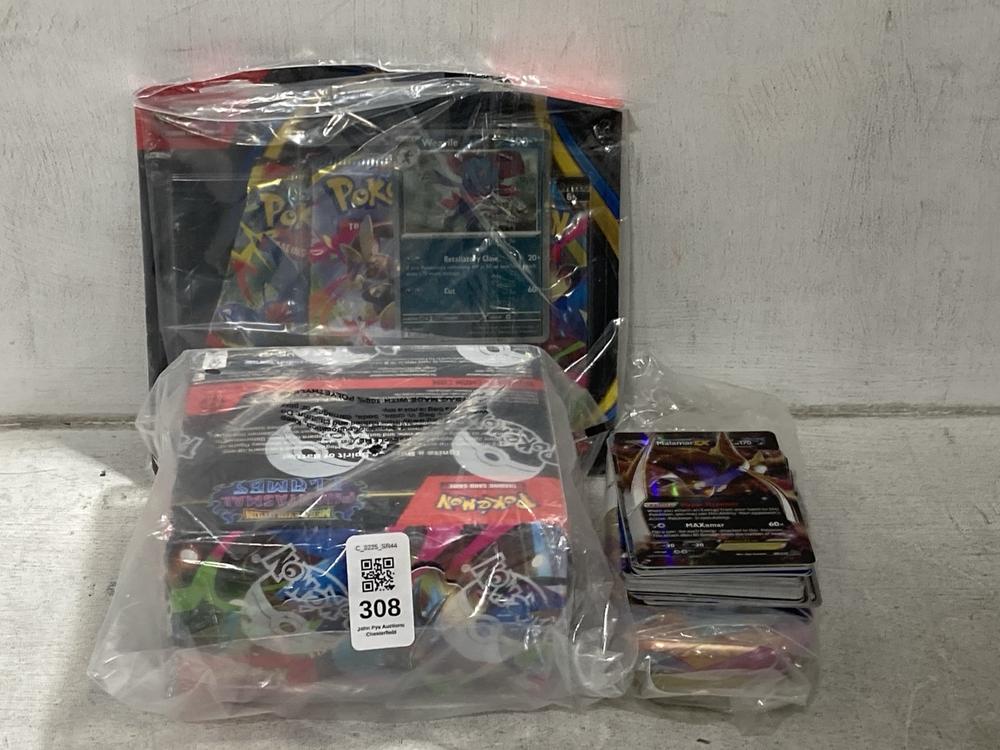 Lot 308  
            Chesterfield SR44 - Parcel Delivery Only 

                
4 X ASSORTED PLAYING CARDS TO INCLUDE POKEMON TRADING CARD GAME (LOCATION: G4)