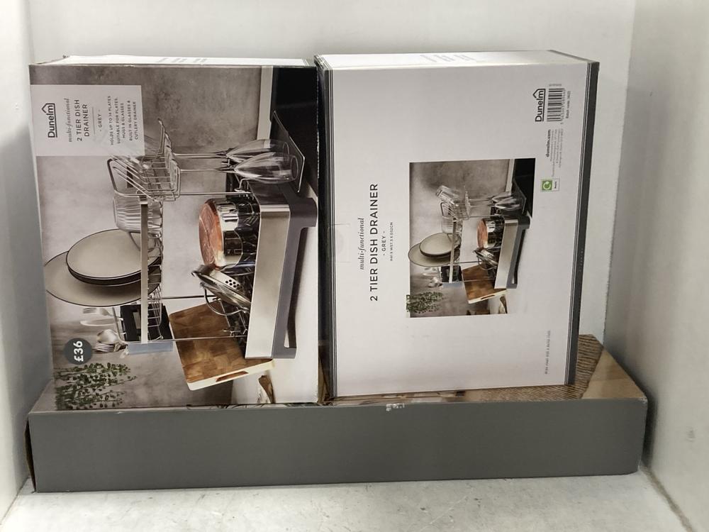 Lot 314  
            Chesterfield SR44 - Parcel Delivery Only 

                
3 X ASSORTED ITEMS TO INCLUDE 2 TIER DISH DRAINER (LOCATION: G4)