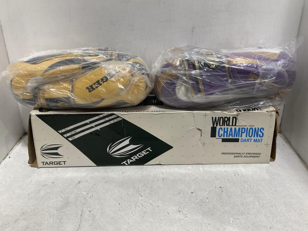 Lot 395  
            Chesterfield SR44 - Parcel Delivery Only 

                
3 X ASSORTED SPORTS ITEMS TO INCLUDE TARGET DARTS STANCE DISTANCE GAUGE (LOCATION...