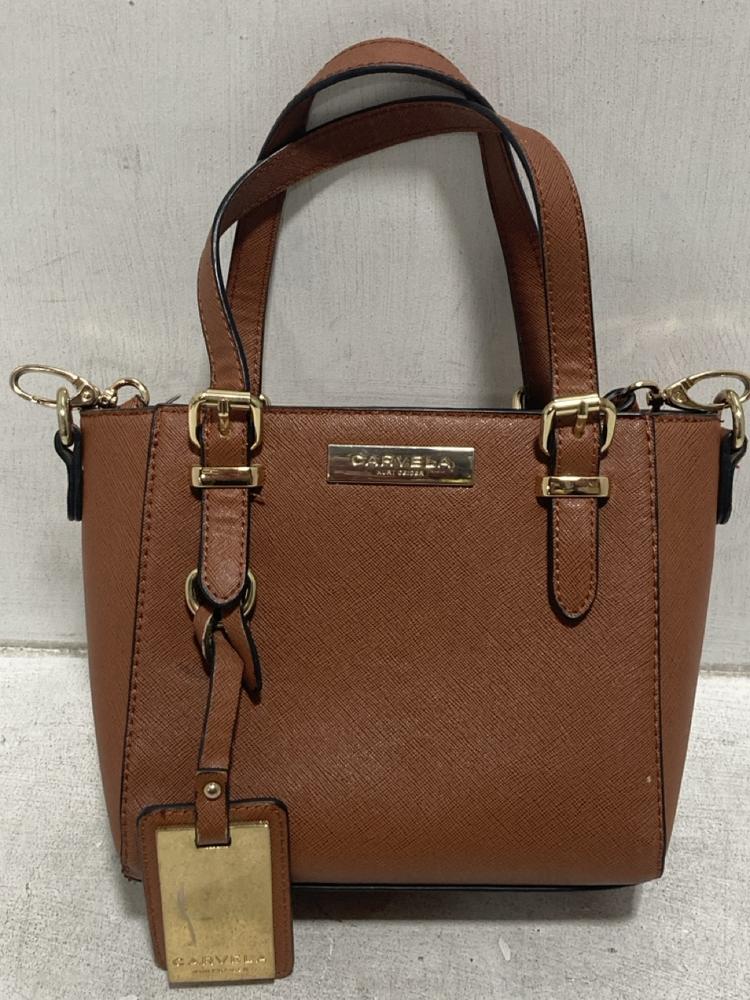 Lot 404  
            Chesterfield SR44 - Parcel Delivery Only 

                
CARVELA KURT GEIGER SMALL BROWN HANDBAG (LOCATION: G8)